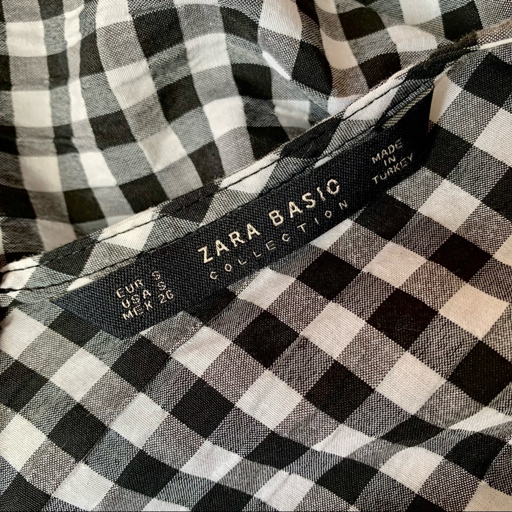Zara basic gingham top - Picture 4 of 8